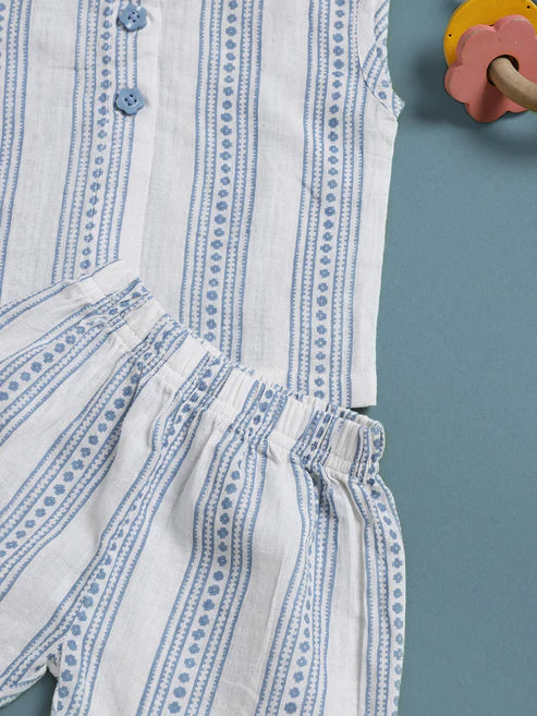 TINY TIGGY 100% Cotton Baby Boy Shirt & Short Outfit Set