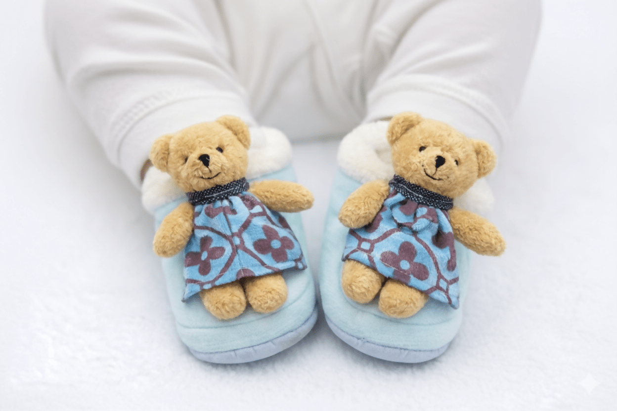 Baby booties cozy and comfortable