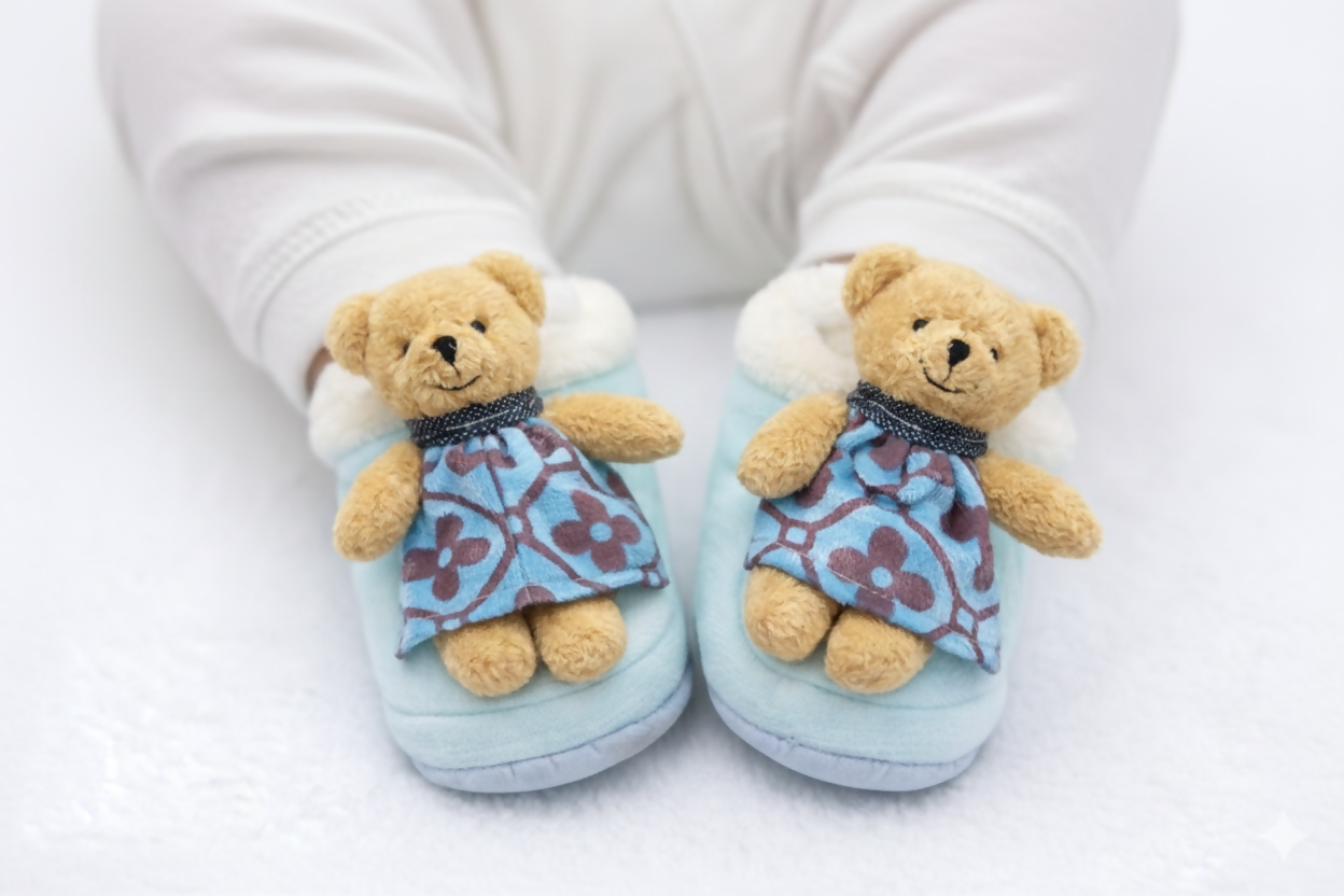 Baby booties cozy and comfortable