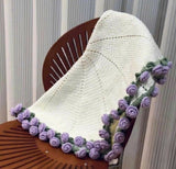 Crochet Rose Blanket/ Crochet Baby Blanket/ Handmade Flower Banket