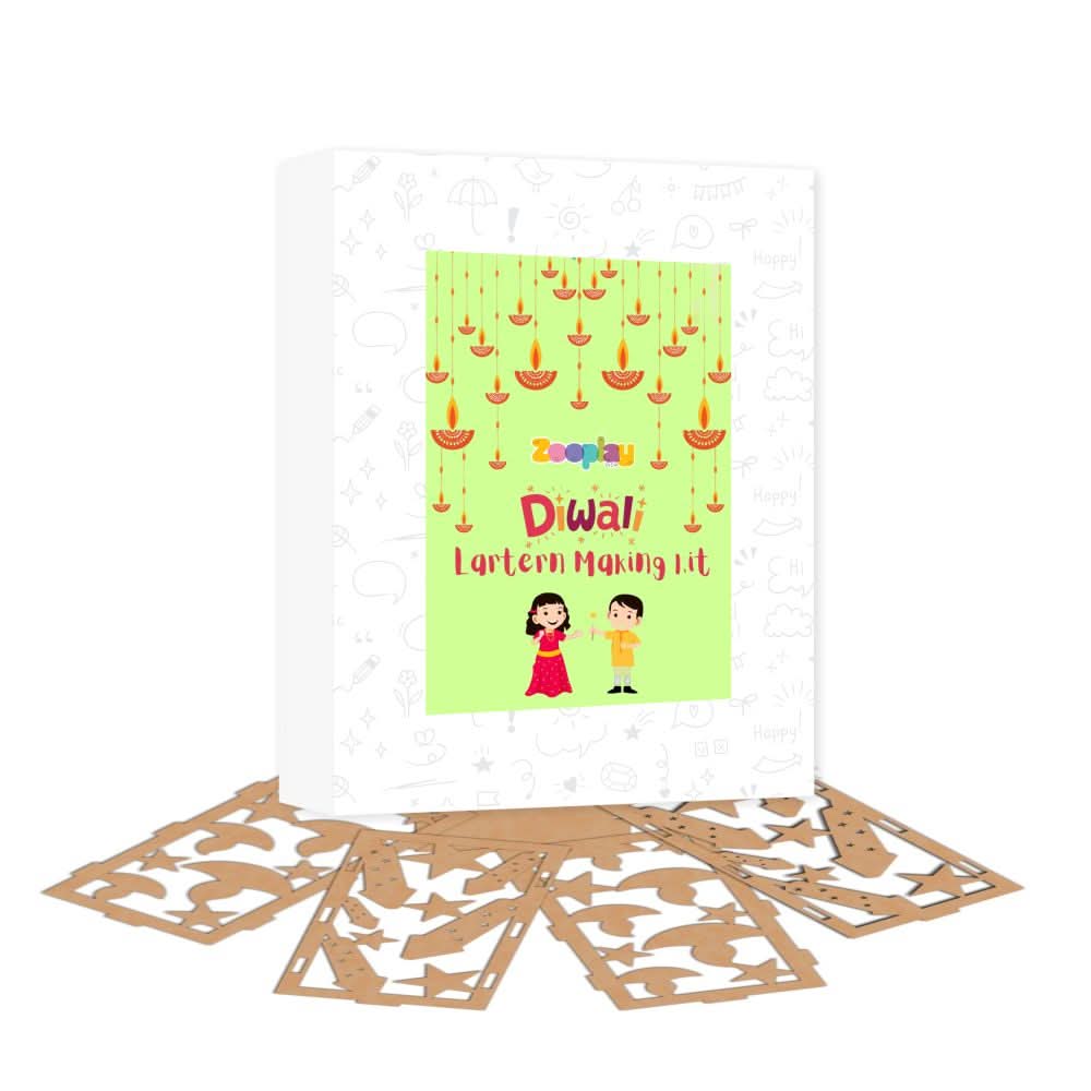 ZOOPLAY Kids' DIY DIwali Wooden Lantern Making Kit