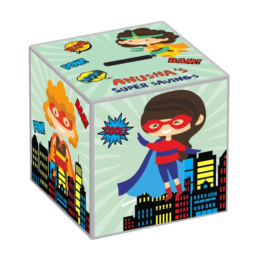 My Money Box Personalised - Girl Power Savings (Piggy Bank)