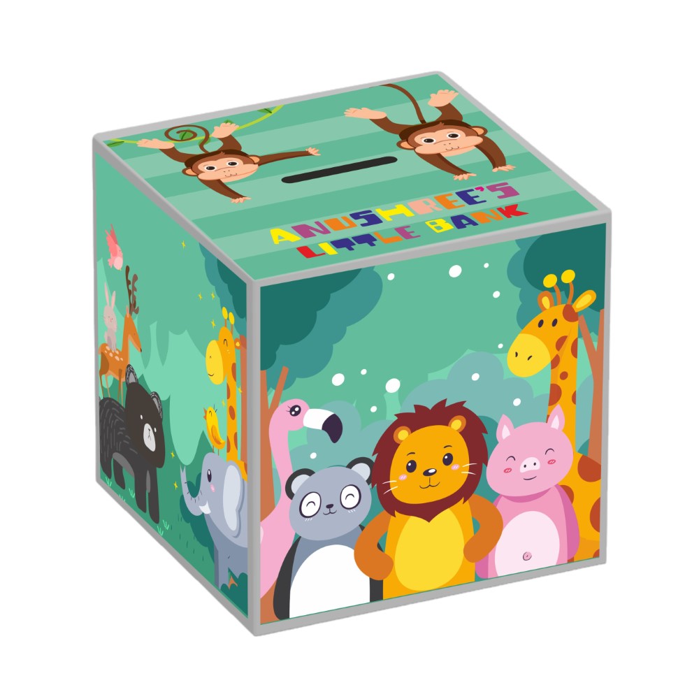 My Money Box Personalised - Jungle Treasure (Piggy Bank)