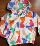 Colorful children's jacket with abstract patterns