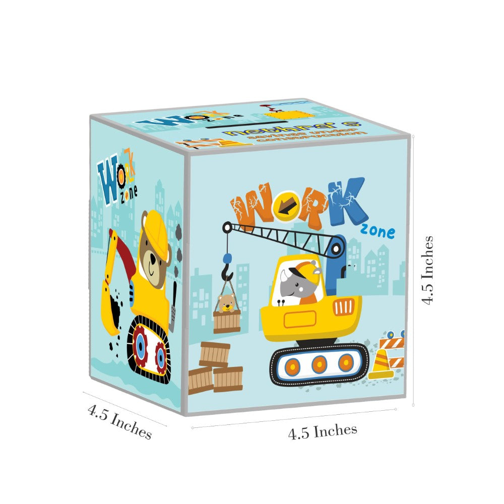 My Money Box Personalised - Construction Zone (Piggy Bank)