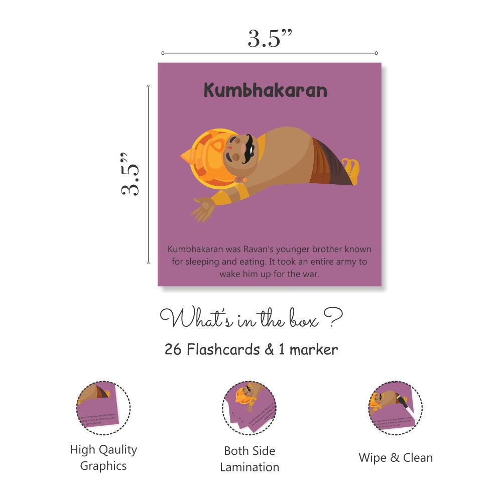 ZOOPLAY Ramayan Character Memory Card Game Flashcards -Pack of 30( Includes 15 Character)