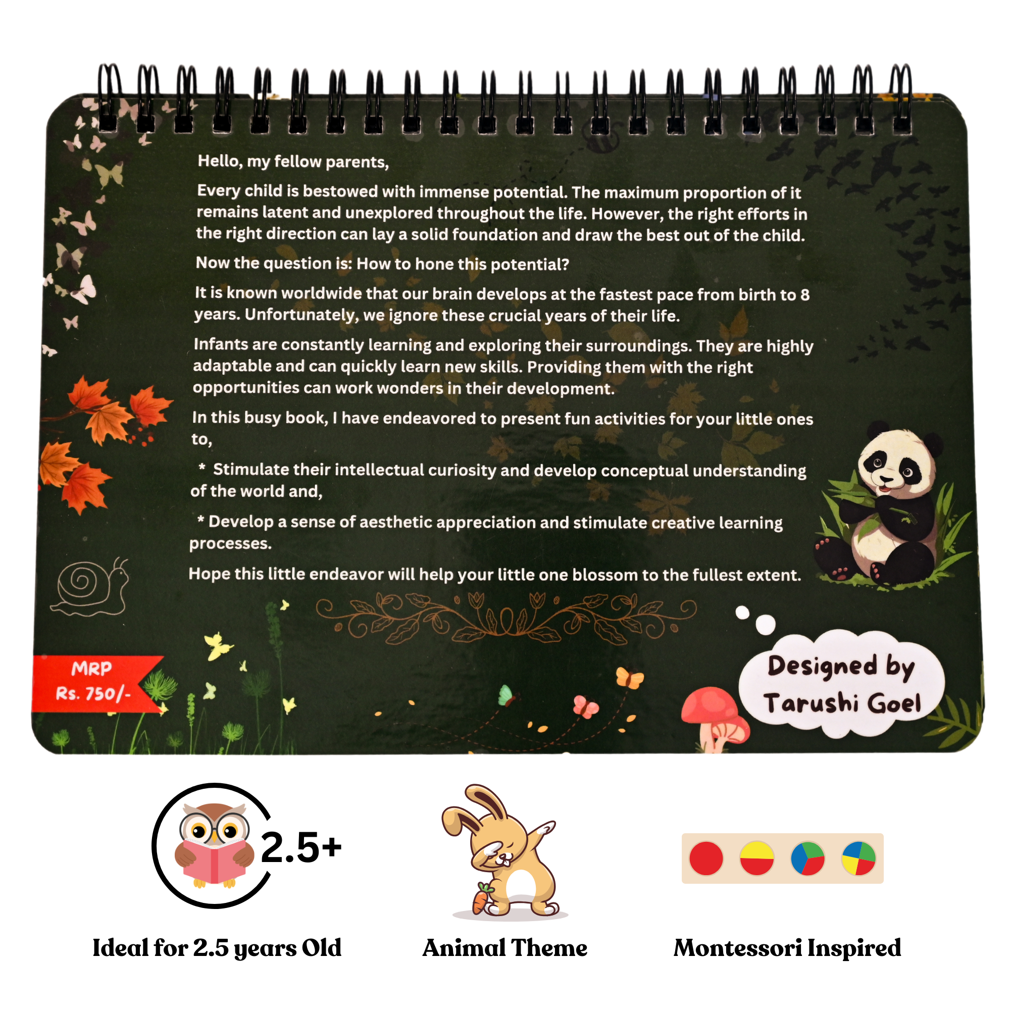 The activities help improve motor skills, cognitive skills, basic literacy, and memorization.