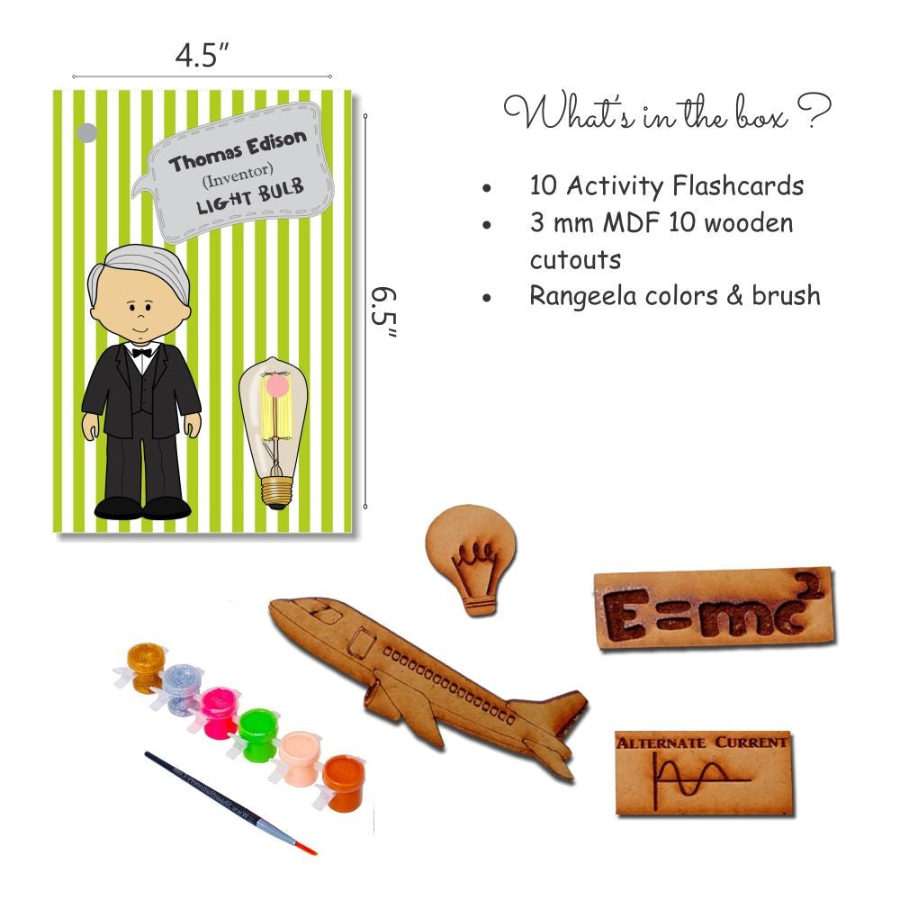 ZOOPLAY Inventions and Scientists Flashcards with Activity