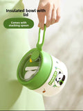 Panda Theme Steel Lunch Box Cum Food Jar