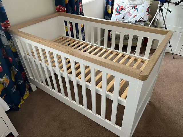Buy Mothercare Lulworth Cot Bed – stylish, safe, and grows with your child from birth to 5 years.