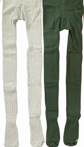 Cozy Bee Girls Cotton Stockings Full Length | Soft Ribbed Footed Leggings for Girls | Tights for Girls | Ideal for Ballet/Dancing/Everyday Activity - Pack Of 2