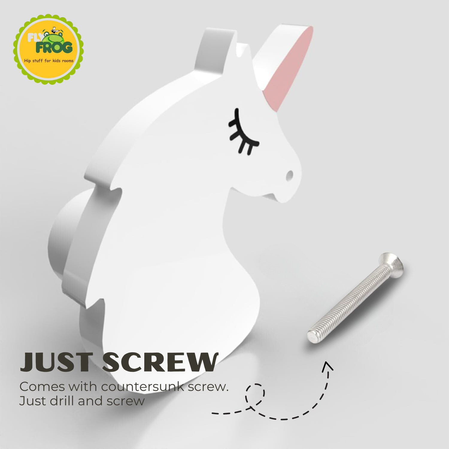 Door/ Drawer Knobs (Set of 2) Unicorn