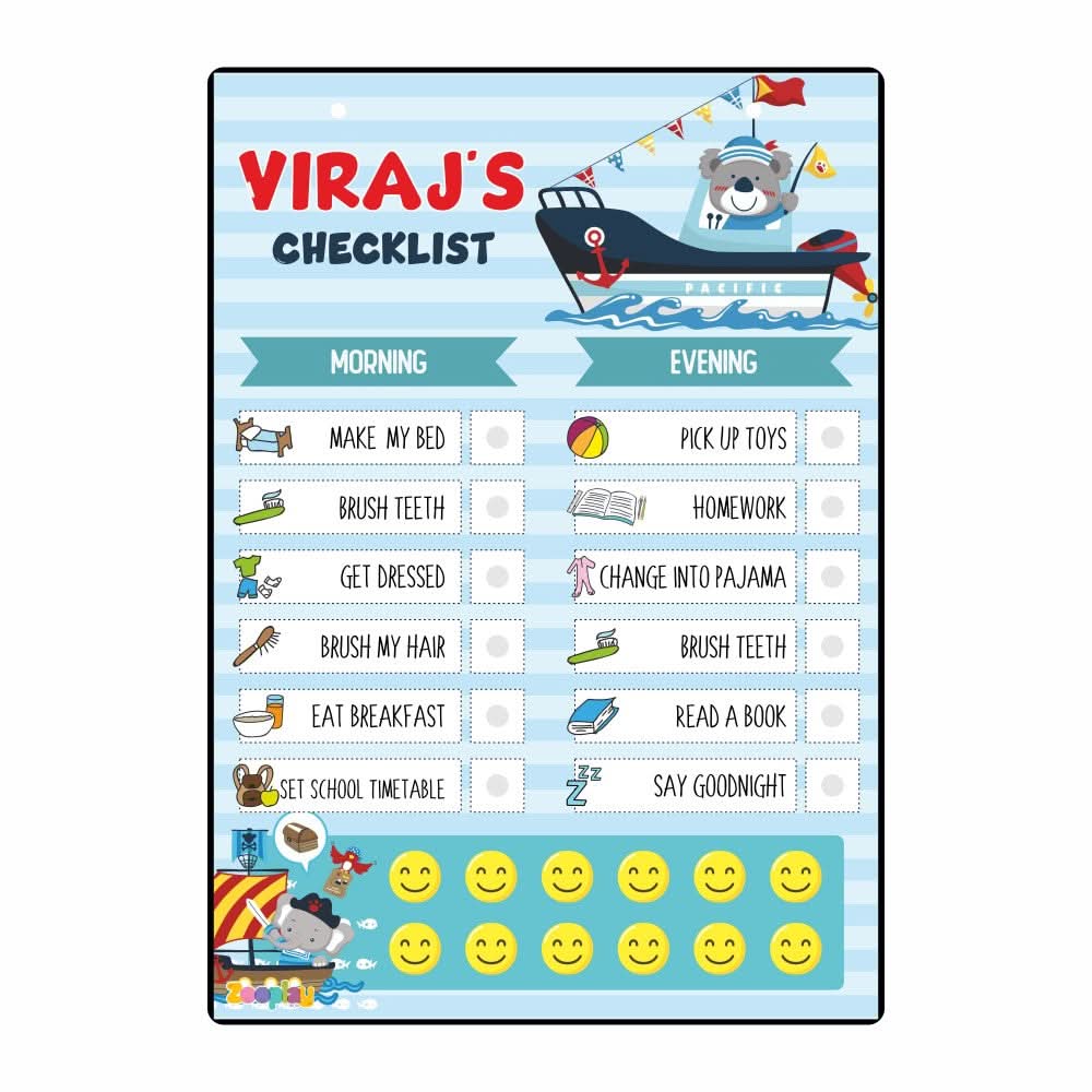 ZOOPLAY Daily Reward Chart Personalised