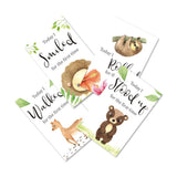 ZOOPLAY Jungle Safari Theme Baby Milestone Cards