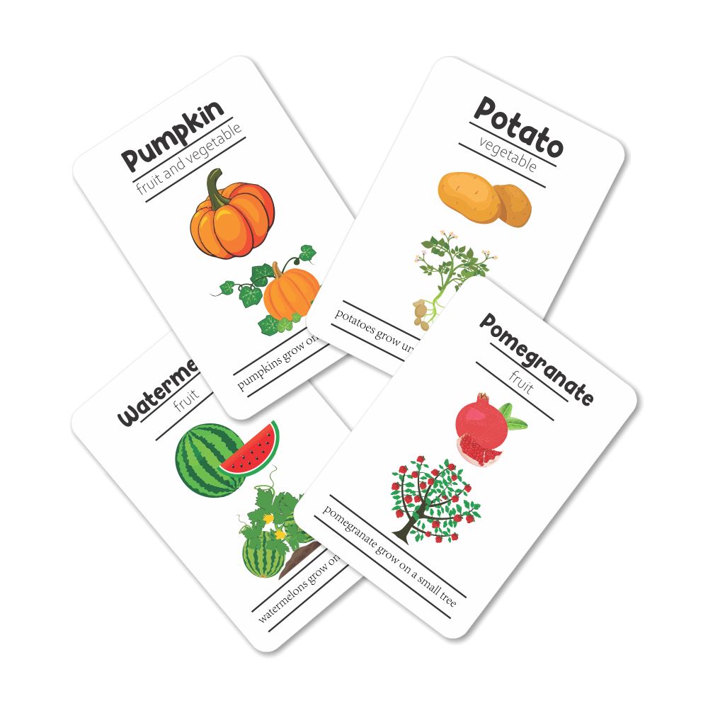 ZOOPLAY Fruits and Vegetables Flashcards