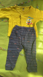 SIMPLY AND GJ Baby Pyjama And Tshirt (0-3 months) - Set of Two
