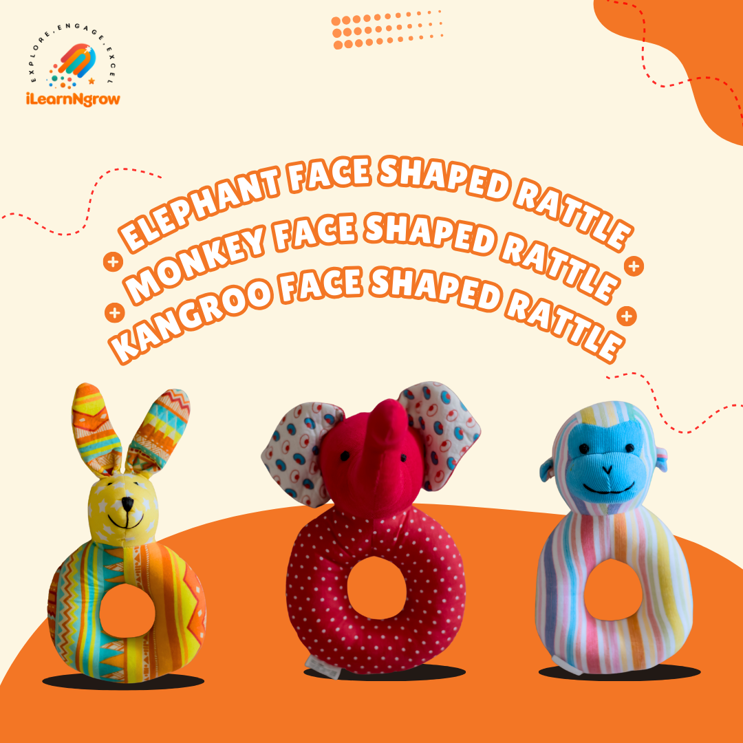 ILEARNNGROW Set of 3 Rattle