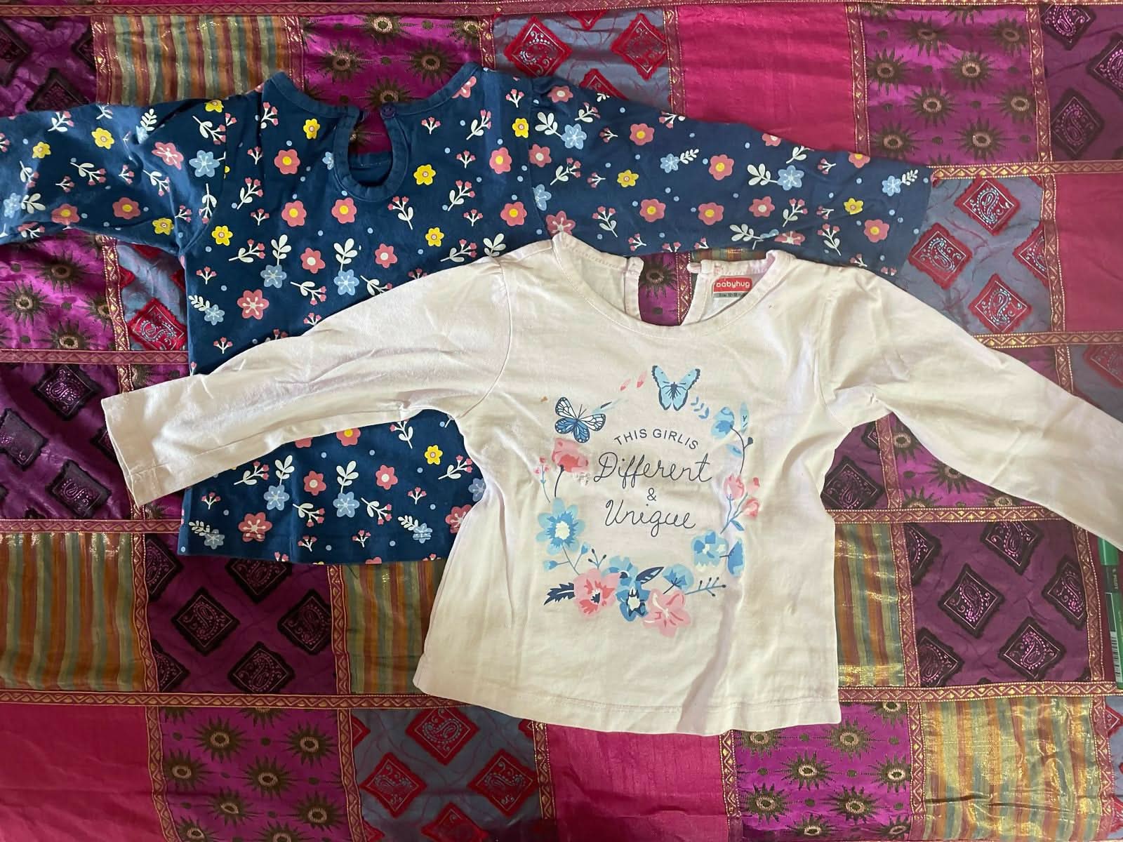 BABYHUG Tshirts Girls (Set of 2) - 0-6 months