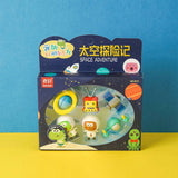 Eraser Set for Kids Pack of 9pieces space theme eraser. Fun colorful dust free erasers for kids.