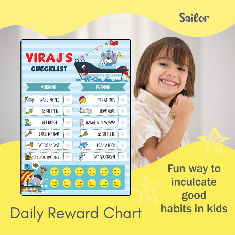 ZOOPLAY Daily Reward Chart Personalised
