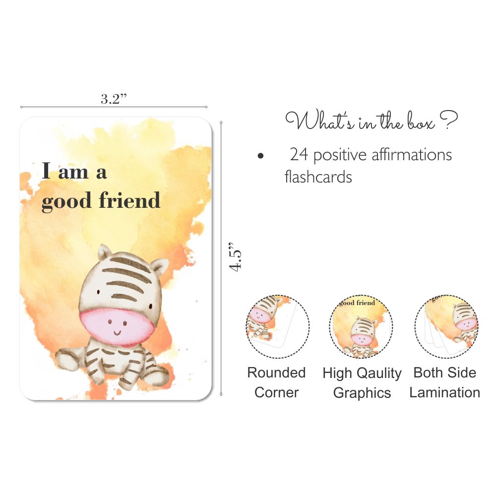 ZOOPLAY Positive Affirmations Flashcards