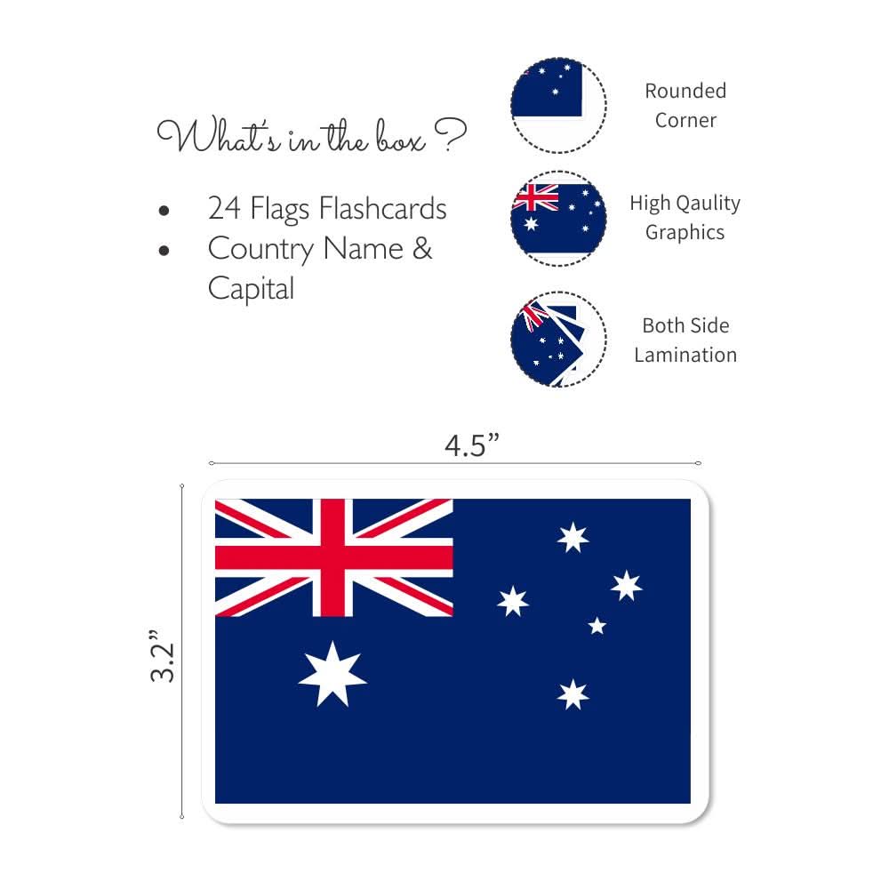 ZOOPLAY Flags Part 1 Flashcards - Pack of 24