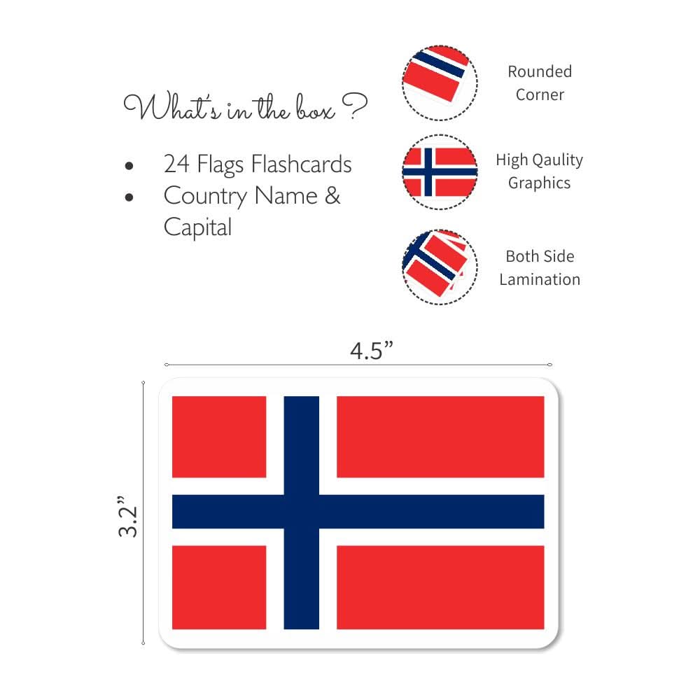 ZOOPLAY Flags Part 2 Flashcards - Pack of 24