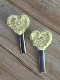 Handmade Crochet Hair Clips for Girls | Cute & Soft Baby Hair Accessories | Colorful Designer Clips