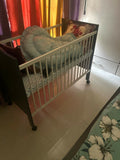 R FOR RABBIT Den Wooden Baby Crib/Cot With Mattress