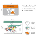 ZOOPLAY World Continents and Oceans Flahscards