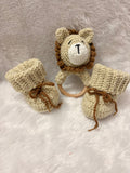 Crochet New Born Baby Gift Set/ Crochet Handmade Rattle And Shoes Set