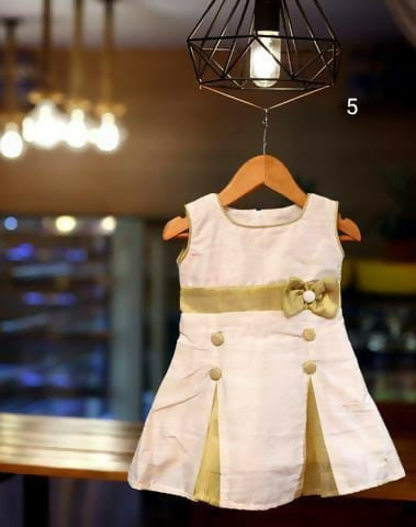 Traditional Kerala Style Frock/Dress for Kids - Beautifully Crafted Ethnic Wear for Girls, Ideal for Festive Celebrations.
