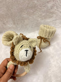 Crochet New Born Baby Gift Set/ Crochet Handmade Rattle And Shoes Set