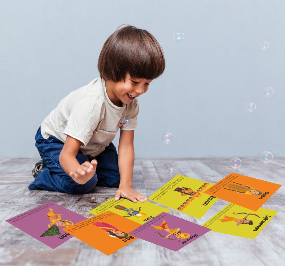 ZOOPLAY Ramayan Character Memory Card Game Flashcards -Pack of 30( Includes 15 Character)