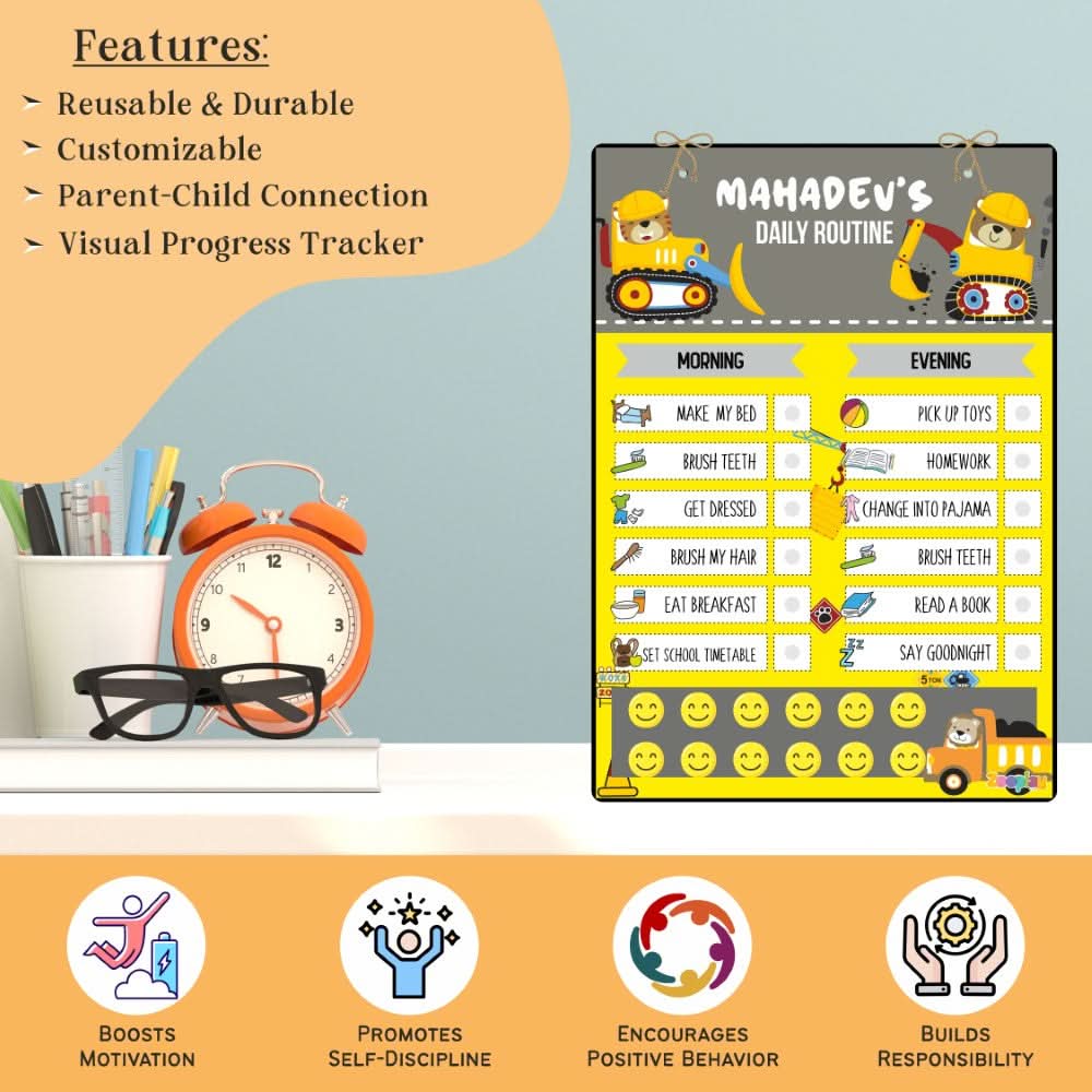 ZOOPLAY Daily Reward Chart Personalised - Builder Zone