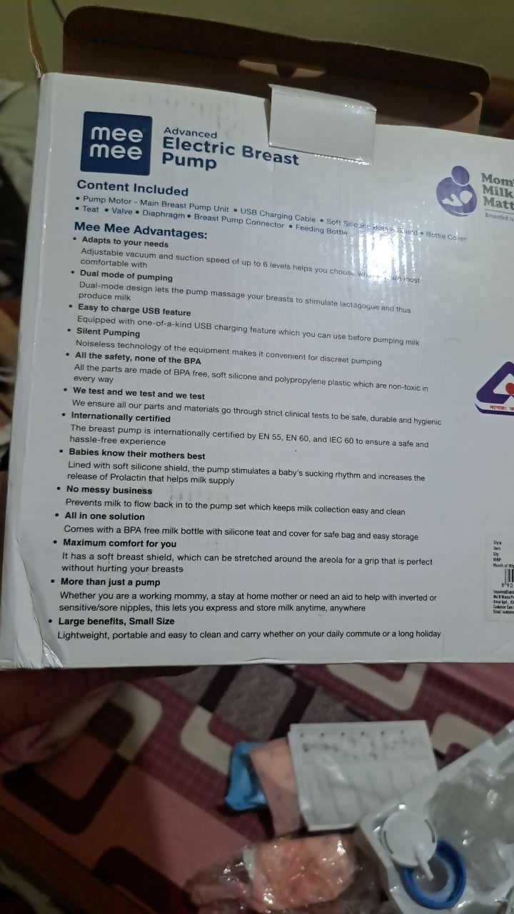 MEE MEE Electric Breast Pump – Comfortable & Efficient Milk Expression for New Moms