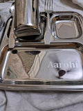 Buy Personalised Stainless Steel Plate, Glass, Spoon and Fork Set – Safe, Durable, and Custom Dining Set for Kids