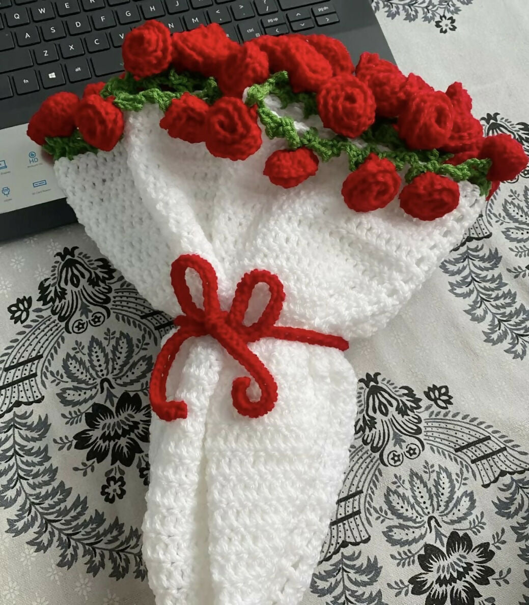 Crochet Rose Blanket/ Crochet Baby Blanket/ Handmade Flower Banket