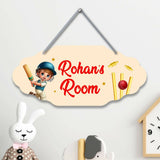 Children's room sign with cartoon character