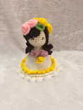 Crochet reversible doll flower bouquet.