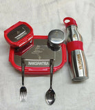 Buy Personalised Stainless Steel Tiffin Box, Bottle, Spoon, Fork Set – Durable, Custom Mealtime Kit for Kids