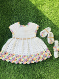 Shaded Frock With Booties and Hairband