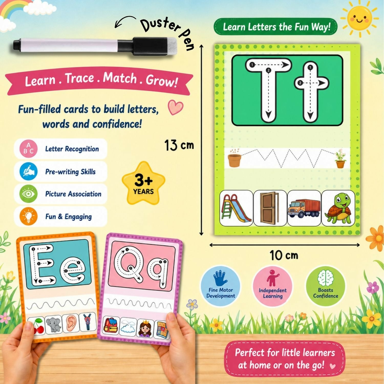 ABC Tracing Peg Cards for kids featuring engaging alphabet tracing activities designed to encourage letter recognition, pre-writing practice, fine motor control, hand-eye coordination and early learning.