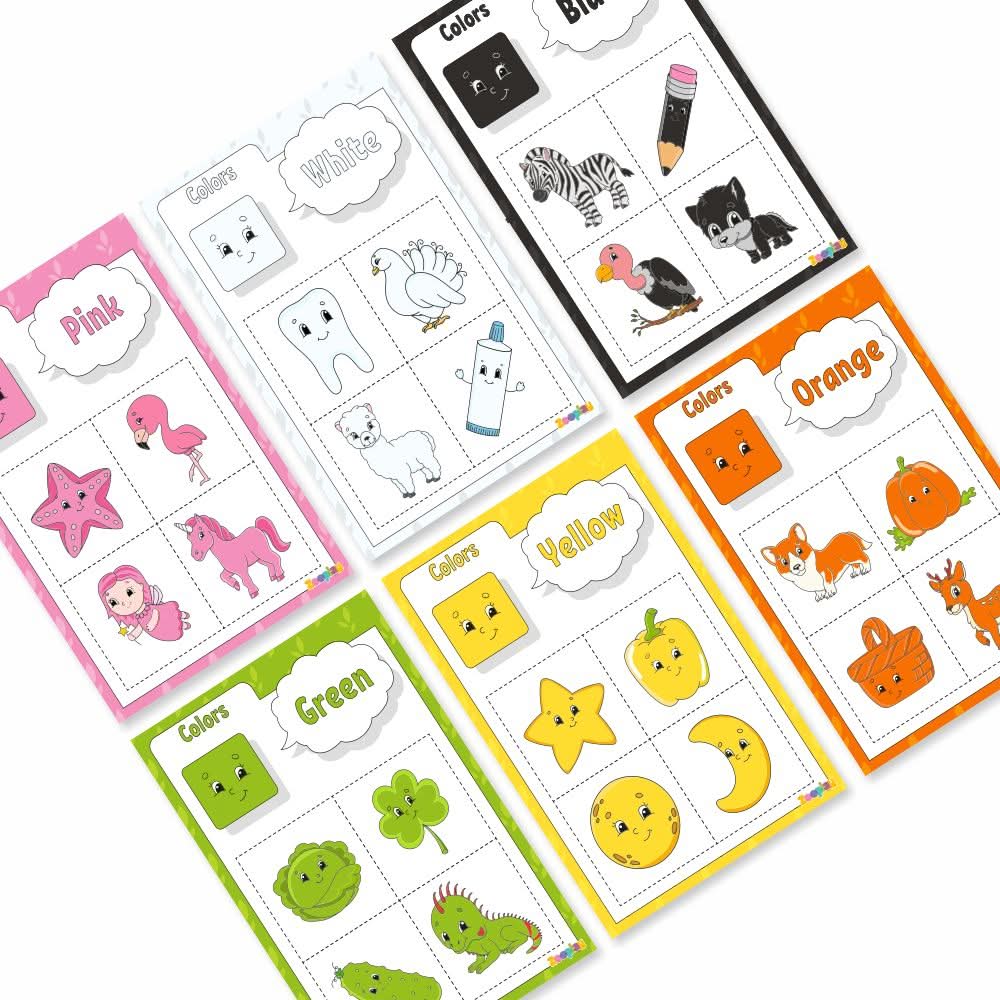 ZOOPLAY Colour Sorting Activity Mats (10 Colours Included)