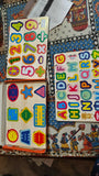 AURELA 3-in-1 wooden puzzle set with colorful educational pieces and child-friendly design to encourage problem-solving, hand-eye coordination, shape recognition, and fine motor skill development.