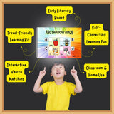 ABC Shadow Book for kids featuring engaging alphabet and shadow-matching activities designed to encourage letter recognition, visual observation, matching skills and early learning through interactive play.