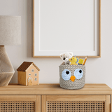 Handmade Crochet Owl Basket for Storage Handamde