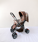 BABYHUG Cosy Cosmo baby stroller with reclining seat, foldable pram design, safety harness, smooth wheels, adjustable canopy, and comfortable travel support from newborn to tod