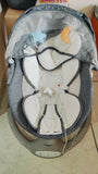 BAYBEE electric baby swing with gentle rocking motion, cushioned seat, secure safety harness, soothing comfort, and relaxing support for babies during rest and play.