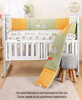 BONFINO Side Bumper/Crib Bumper featuring soft padded cushioning and a practical design for lining the sides of a compatible baby cot or crib and creating a cozy nursery setup.